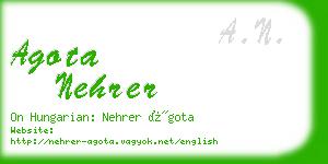 agota nehrer business card